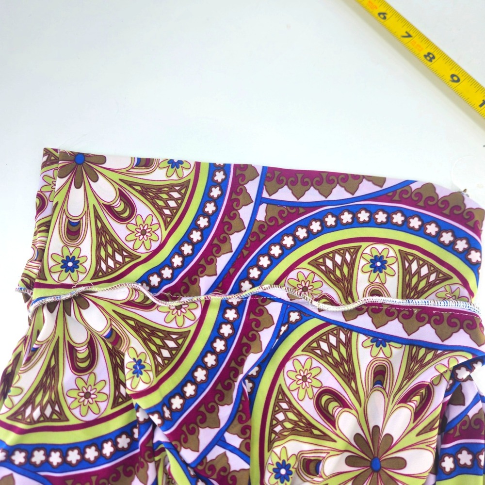 Btg y2k Multicolor Paisley Mandala Print Handkerchief Hem Asymmetrical Skirt Sm - Picture 6 of 10